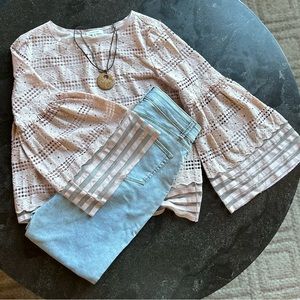 📦LAST CHANCE: Donating📦 Max Studio Pale Pink Boho Blouse